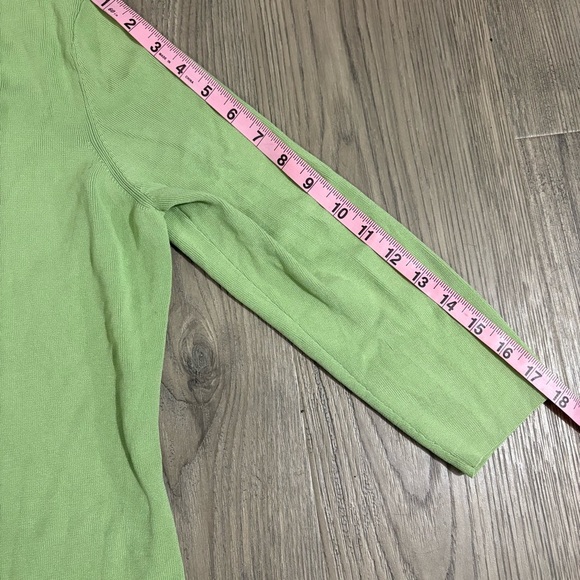 Ann Taylor Loft Green Button Down Cardigan Sweater Women’s Size M Spring Easter - Picture 9 of 11